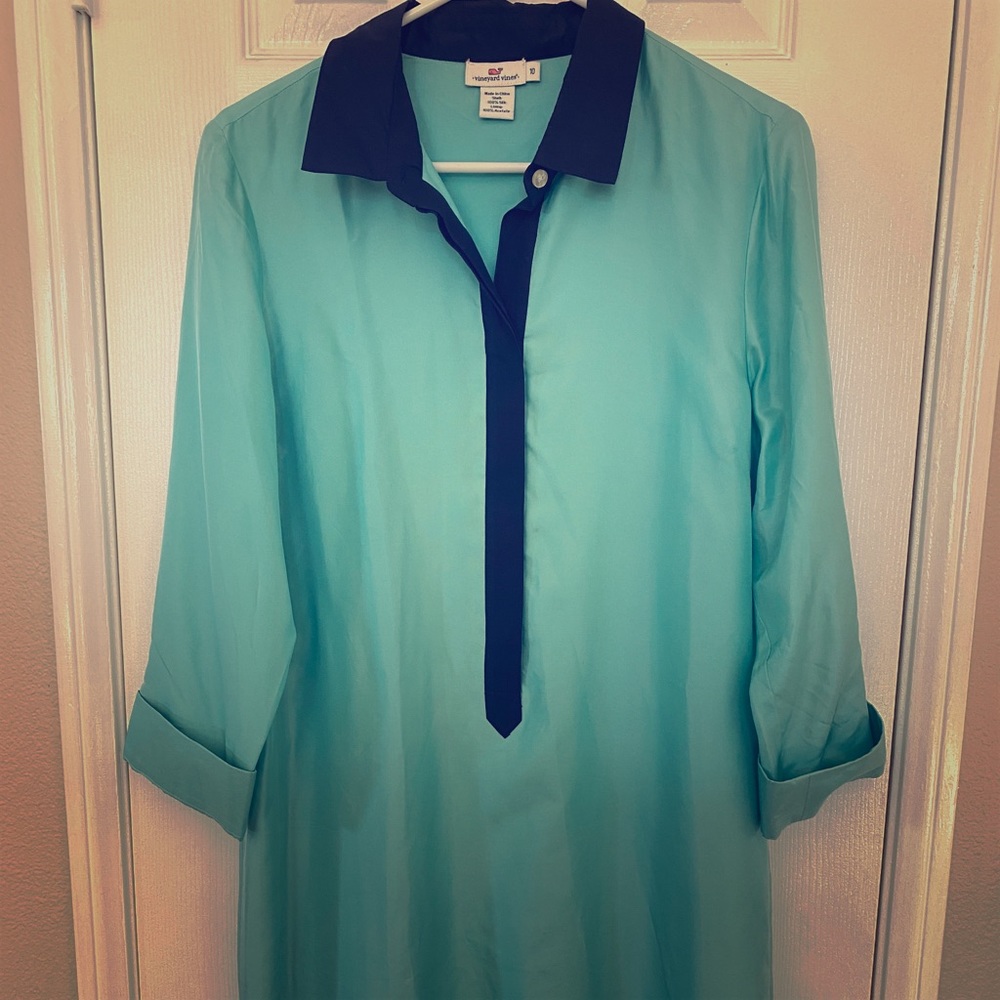 Vineyard Vines Two Tone Silk Dress
